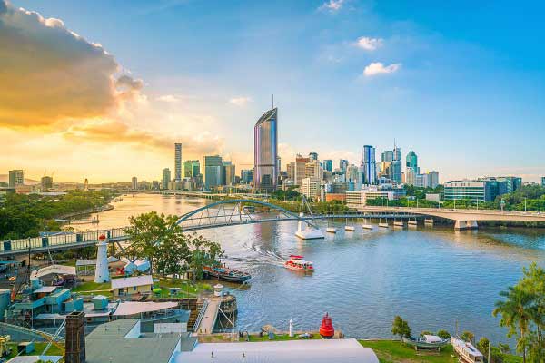 Brisbane Australia skyline - senior singles Brisbane